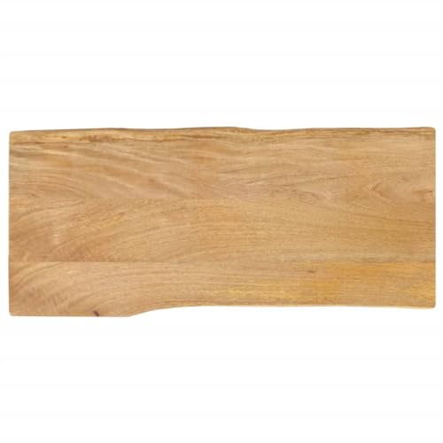 Qnhdfrt Tischplatte aus massivem Mangoholz 100 x 40 x 3,8 cm mit Naturkante Robuste Arbeitsplatte für Küche Wohnzimmer und Outdoor Qnhdfrt Tischplatte aus massivem Mangoholz 100 x 40 x 3,8 cm mit Naturkante Robuste Arbeitsplatte für Küche Wohnzimmer und Outdoor von Qnhdfrt