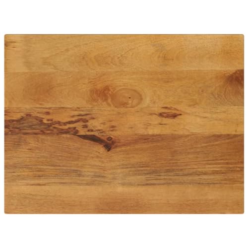 Qnhdfrt Tischplatte aus massivem Mangoholz 70 x 60 x 2.5 cm Rechteckige Holztischplatte in Eichen-Optik Rustikales Design für Küche Esszimmer und Outdoor von Qnhdfrt