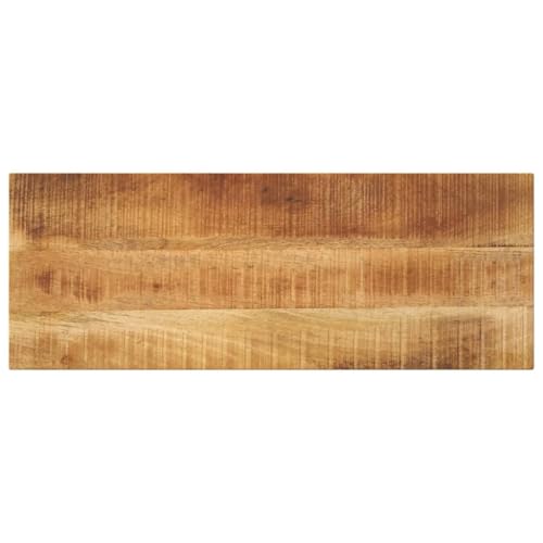 Qnhdfrt Tischplatte aus massivem Mangoholz 80 x 30 x 2,5 cm Rechteckig Robust und Langlebig mit rustikaler Holzmaserung Ersatztischplatte für Küche Büro und Outdoor von Qnhdfrt