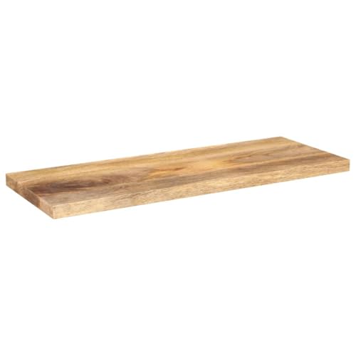 Qnhdfrt Tischplatte aus massivem Mangoholz 80 x 40 x 3,8 cm Rechteckig Rustikales Design Robust und Langlebig für Küche Esszimmer und Outdoor von Qnhdfrt