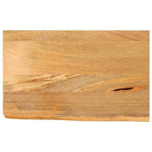 Qnhdfrt Tischplatte aus massivem Mangoholz mit Naturkante 50 x 20 x 3 8 cm Robuste Arbeitsplatte für Küche Büro und Outdoor von Qnhdfrt