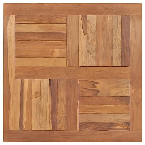Qnhdfrt Tischplatte aus massivem Teakholz 80 x 80 x 2,5 cm Quadratisch Hochwertige Holzplatte für Esstisch Küche und Outdoorbereich Langlebig & Wetterfest von Qnhdfrt