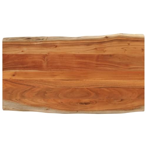Qnhdfrt Tischplatte aus massiver Akazie 120 x 60 x 3 8 cm mit Naturkante Robuste Holztischplatte für Bartische Beistelltische und Möbelprojekte von Qnhdfrt