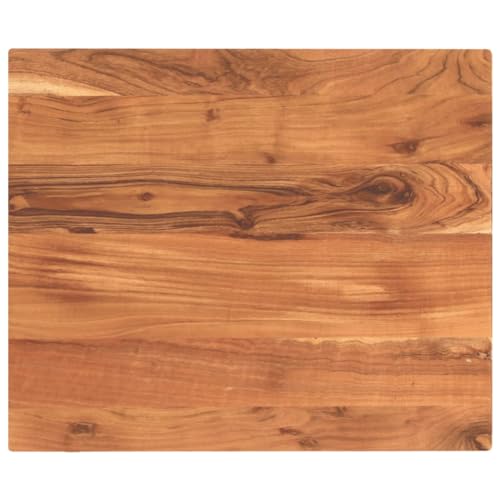 Qnhdfrt Tischplatte aus massiver Akazie 60 x 50 x 3,8 cm Rechteckige Holztischplatte Rustikales Design Robust und Langlebig für Bartische Beistelltische und Möbelprojekte von Qnhdfrt