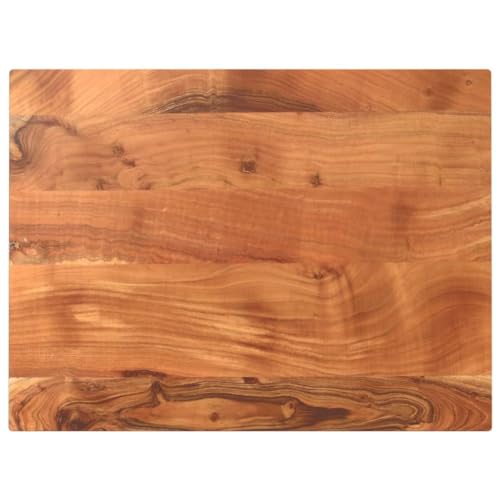 Qnhdfrt Tischplatte aus massiver Akazie 70 x 60 x 3,8 cm Rechteckige Holztischplatte Rustikales Design für Bartische Beistelltische und Möbelprojekte von Qnhdfrt