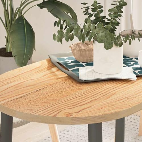 Qnhdfrt Tischplatte aus massiver Eiche 100 x 50 x 2 cm Oval Robust & Langlebig Multifunktionale Arbeitsplatte, für Couchtisch Beistelltisch oder Stehtisch Qnhdfrt Tischplatte aus massiver Eiche 100 x 50 x 2 cm Oval Robust & Langlebig Multifunktionale Arbeitsplatte, für Couchtisch Beistelltisch oder Stehtisch von Qnhdfrt