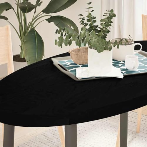 Qnhdfrt Tischplatte aus massiver Eiche Dunkelbraun 120 x 60 x 4 cm Oval Robust & Langlebig Multifunktional als Couchtisch Beistelltisch oder Stehtisch für Wohnzimmer Büro und Gewerbe von Qnhdfrt