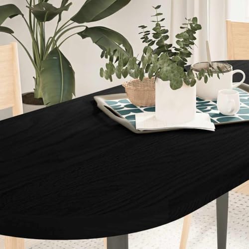 Qnhdfrt Tischplatte aus massiver Eiche Dunkelbraun 140 x 60 x 4 cm Oval Robust & Langlebig für Couchtisch Beistelltisch oder Stehtisch von Qnhdfrt