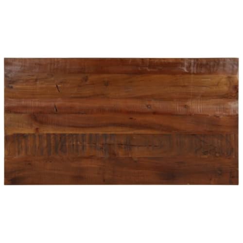 Qnhdfrt Tischplatte aus recyceltem Massivholz 100 x 70 x 2,5 cm Rustikale Altholzplatte für Küche Wohnzimmer und Outdoorbereich Einzigartiges Design von Qnhdfrt