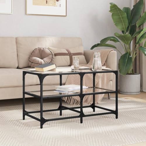 Qnhdfrt Transparenter Couchtisch mit Glasplatte Beistelltisch Modern 78,5x40x45 cm Stahlgestell für Wohnzimmer Deko Qnhdfrt Transparenter Couchtisch mit Glasplatte Beistelltisch Modern 78,5x40x45 cm Stahlgestell für Wohnzimmer Deko von Qnhdfrt