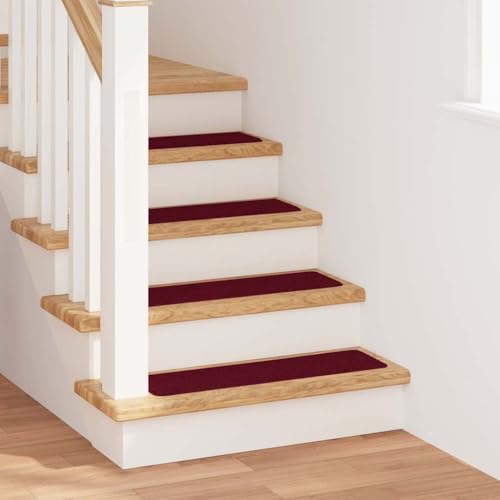 Qnhdfrt Treppenmatte Burgunderrot 20 x 75 cm Rechteckige Stufenmatte aus Robustem Polypropylen mit Rutschfesten Füßen Modernes Design für Flur und Treppen Qnhdfrt Treppenmatte Burgunderrot 20 x 75 cm Rechteckige Stufenmatte aus Robustem Polypropylen mit Rutschfesten Füßen Modernes Design für Flur und Treppen von Qnhdfrt
