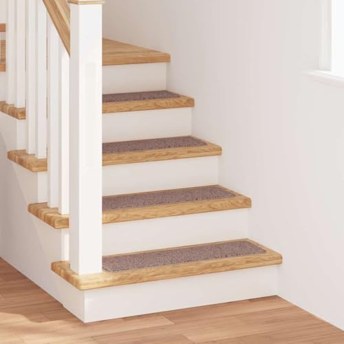 Qnhdfrt Treppenmatte aus hochwertigem Polyester 20 x 75 cm Braun rutschfeste Stufenmatte mit strukturierter Oberfläche für mehr Sicherheit auf Treppen von Qnhdfrt