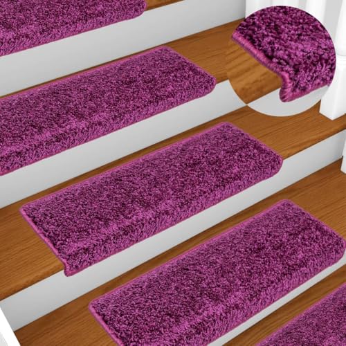 Qnhdfrt Treppenmatten 10 Stück Lila Hochwertige Stufenmatten aus Stoff 65 x 21 x 4 cm mit Antirutsch Klebeband Schalldämmend und Warm für Treppenstufen Innenbereich Qnhdfrt Treppenmatten 10 Stück Lila Hochwertige Stufenmatten aus Stoff 65 x 21 x 4 cm mit Antirutsch Klebeband Schalldämmend und Warm für Treppenstufen Innenbereich von Qnhdfrt