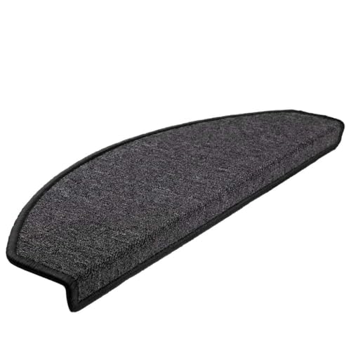Qnhdfrt Treppenmatten Anthrazit 30 Stück 65 x 24 x 4 cm Stufenmatten aus 100% PP schalldämpfend rutschfest selbstklebend für innen modernes Design von Qnhdfrt