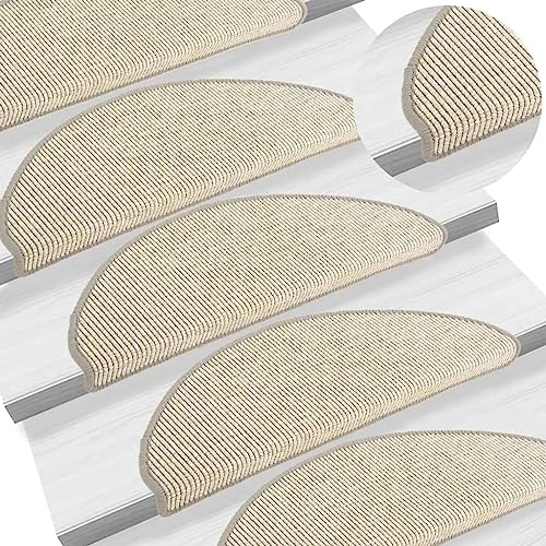 Qnhdfrt Treppenmatten Selbstklebend 15 Stück Silber 65x21x4 cm Antirutsch Treppenstufen Teppich mit Geräuschreduzierung für Haushalte mit Kindern und Haustieren von Qnhdfrt