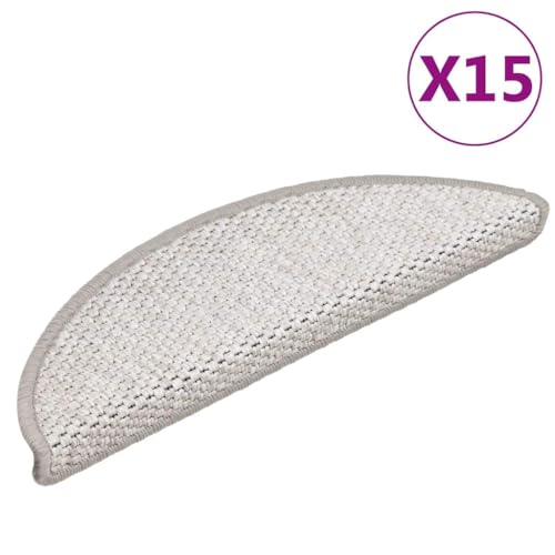 Qnhdfrt Treppenmatten Selbstklebend 15 Stück Sisal Look 56 x 17 x 3 cm Platina Antirutschmatten für Treppenstufen mit Klebeband Schalldämmend und Langlebig für Innenbereich Qnhdfrt Treppenmatten Selbstklebend 15 Stück Sisal Look 56 x 17 x 3 cm Platina Antirutschmatten für Treppenstufen mit Klebeband Schalldämmend und Langlebig für Innenbereich von Qnhdfrt