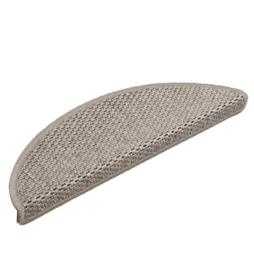 Qnhdfrt Treppenmatten Selbstklebend 15 Stück Sisal-Look 56x17x3 cm Silber Antirutsch Stufenmatten für Treppen Modernes Design Schalldämpfend & Bequem von Qnhdfrt