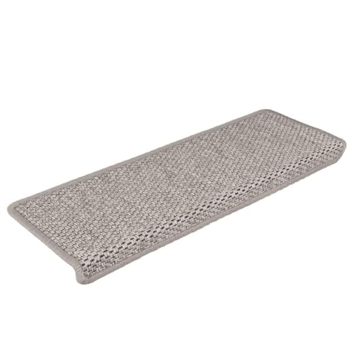 Qnhdfrt Treppenmatten Selbstklebend 15 Stück Sisal Optik 65 x 21 x 4 cm Antirutschmatte für Treppenstufen mit Schalldämmung und Wärmeisolierung von Qnhdfrt