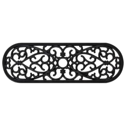 Qnhdfrt Treppenstufen Matten aus Gummi 25 x 75 cm 5 Stück Antirutsch Stufenmatten mit Vintage Design für Innen und Außenbereich von Qnhdfrt