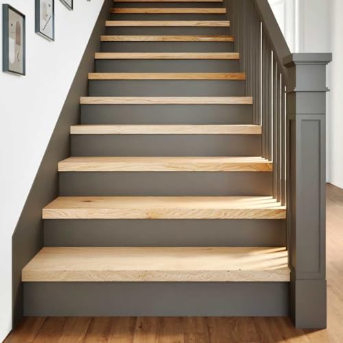 Qnhdfrt Treppenstufen aus massiver Eiche 100 x 30 x 2 cm Unbehandelt Natürliche Maserung Robust & Langlebig Vielseitig als Fensterbank oder Dekofläche für Wohnzimmer Flur und Schlafzimmer von Qnhdfrt