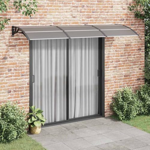 Qnhdfrt Türvordach Schwarz 300x100 cm aus Polycarbonat mit Aluminium Rahmen Wetterfester Schutz für Eingangstür bei Regen Schnee und Hagel Einfache Montage Qnhdfrt Türvordach Schwarz 300x100 cm aus Polycarbonat mit Aluminium Rahmen Wetterfester Schutz für Eingangstür bei Regen Schnee und Hagel Einfache Montage von Qnhdfrt