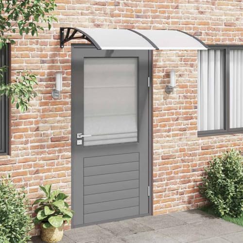Qnhdfrt Türvordach Schwarz Transparent 150x75 cm Polycarbonat für Eingangsschutz – Robustes Design mit Einfacher Montage und Wetterfester Konstruktion Qnhdfrt Türvordach Schwarz Transparent 150x75 cm Polycarbonat für Eingangsschutz – Robustes Design mit Einfacher Montage und Wetterfester Konstruktion von Qnhdfrt