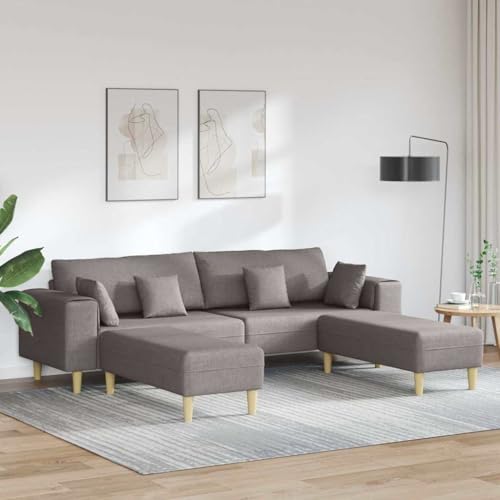 Qnhdfrt U-Form Stoffsofa Taupe 250x188x76 cm mit Atmungsaktivem Bezug, Ergonomischer Rückenlehne und Kegelfüßen, Modernes 4-Sitzersofa für Wohnzimmer, Lounge oder Sitzecke Qnhdfrt U-Form Stoffsofa Taupe 250x188x76 cm mit Atmungsaktivem Bezug, Ergonomischer Rückenlehne und Kegelfüßen, Modernes 4-Sitzersofa für Wohnzimmer, Lounge oder Sitzecke von Qnhdfrt