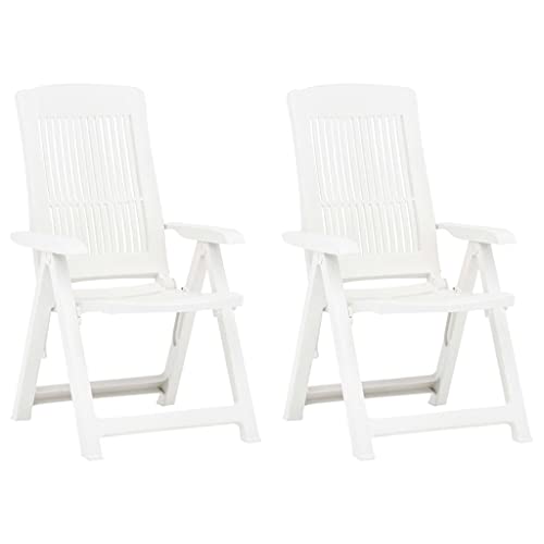 Qnhdfrt Verstellbare Gartenstühle 2er Set Weiß Faltbar Leicht Kunststoff mit Verstellbarer Rückenlehne für Garten Balkon Camping und Outdoor Qnhdfrt Verstellbare Gartenstühle 2er Set Weiß Faltbar Leicht Kunststoff mit Verstellbarer Rückenlehne für Garten Balkon Camping und Outdoor von Qnhdfrt
