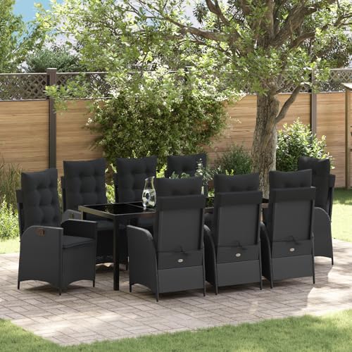 Qnhdfrt Verstellbarer Gartenstuhl Schwarz mit Kissen 2er Set Outdoor Sessel aus Poly Rattan für Terrasse Balkon und Garten Modernes Design Robust Qnhdfrt Verstellbarer Gartenstuhl Schwarz mit Kissen 2er Set Outdoor Sessel aus Poly Rattan für Terrasse Balkon und Garten Modernes Design Robust von Qnhdfrt