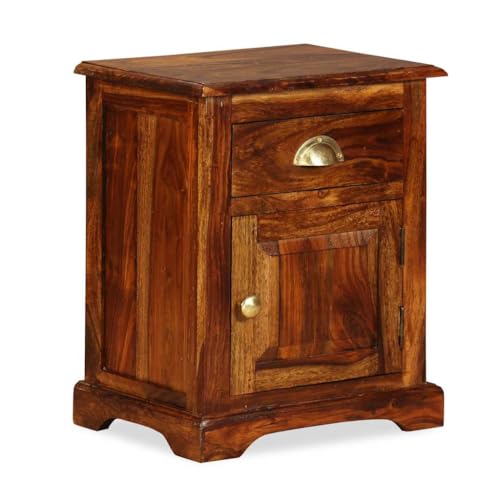 Qnhdfrt Vintage Nachttisch Massivholz Akazie Kleiner Schmaler Beistelltisch 40x30x50 cm Braun mit Schublade und Tür für Schlafzimmer Kommode Möbel Qnhdfrt Vintage Nachttisch Massivholz Akazie Kleiner Schmaler Beistelltisch 40x30x50 cm Braun mit Schublade und Tür für Schlafzimmer Kommode Möbel von Qnhdfrt