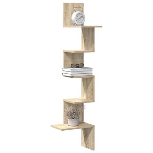 Qnhdfrt Wand Eckregal Sonoma-Eiche 32x32x127,5 cm Holzwerkstoff Platzsparend Robust für Wohnzimmer Schlafzimmer Büro Qnhdfrt Wand Eckregal Sonoma-Eiche 32x32x127,5 cm Holzwerkstoff Platzsparend Robust für Wohnzimmer Schlafzimmer Büro von Qnhdfrt