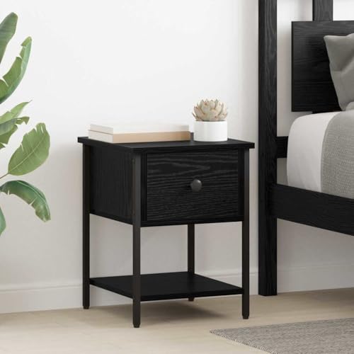 Qnhdfrt Wand Nachttisch 2er Set Altholz 35x35x20 cm Holzwerkstoff mit 2 Schubladen Modernes Design platzsparend für Schlafzimmer Büro und kleine Räume von Qnhdfrt