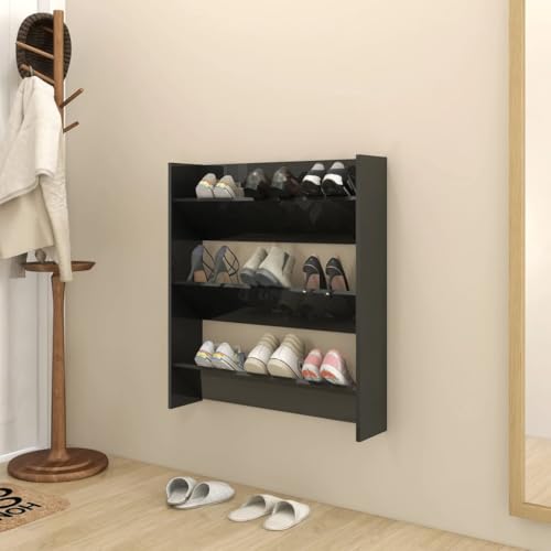 Qnhdfrt Wand Schuhschrank Hochglanz Schwarz 80x18x90 cm Holzwerkstoff Schuhregal Schmal mit 3 Kippböden Platzsparender Schuhorganizer für Flur Camping Wohnmobil Qnhdfrt Wand Schuhschrank Hochglanz Schwarz 80x18x90 cm Holzwerkstoff Schuhregal Schmal mit 3 Kippböden Platzsparender Schuhorganizer für Flur Camping Wohnmobil von Qnhdfrt