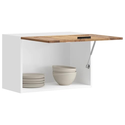 Qnhdfrt Wandhängeschrank Küche Porto Altholz-Optik Holzwerkstoff 60x31x40cm für Aufbewahrung von Geschirr und Küchengeräten mit praktischen Türen von Qnhdfrt