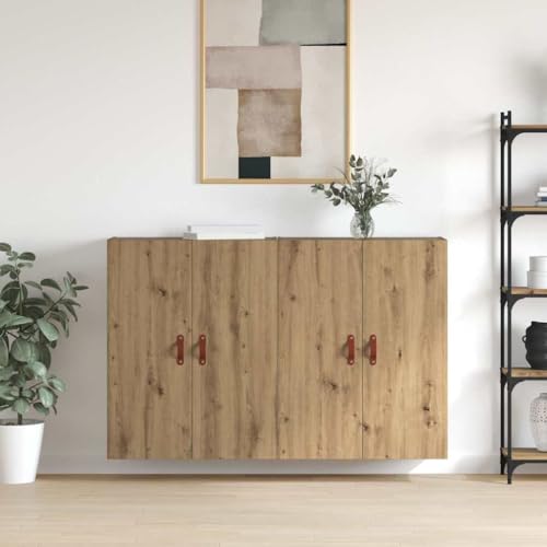 Qnhdfrt Wandmontierte Sideboards 2er Set Eiche handwerklich 69,5x36x90 cm mit 4 Türen aus robustem Holzwerkstoff Modernes Design mit viel Stauraum für Wohnzimmer Flur Schlafzimmer und Küche Qnhdfrt Wandmontierte Sideboards 2er Set Eiche handwerklich 69,5x36x90 cm mit 4 Türen aus robustem Holzwerkstoff Modernes Design mit viel Stauraum für Wohnzimmer Flur Schlafzimmer und Küche von Qnhdfrt