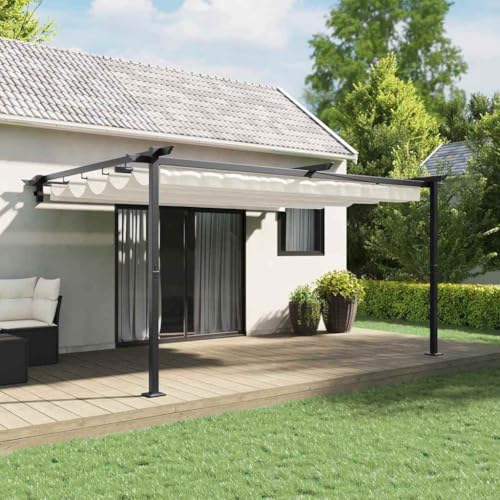 Qnhdfrt Wandmontierter Pavillon Creme 3 x 4 m mit Einziehbarem Dach aus Stahl und Polyester Moderne Ästhetik für Garten Terrasse und Balkon Qnhdfrt Wandmontierter Pavillon Creme 3 x 4 m mit Einziehbarem Dach aus Stahl und Polyester Moderne Ästhetik für Garten Terrasse und Balkon von Qnhdfrt