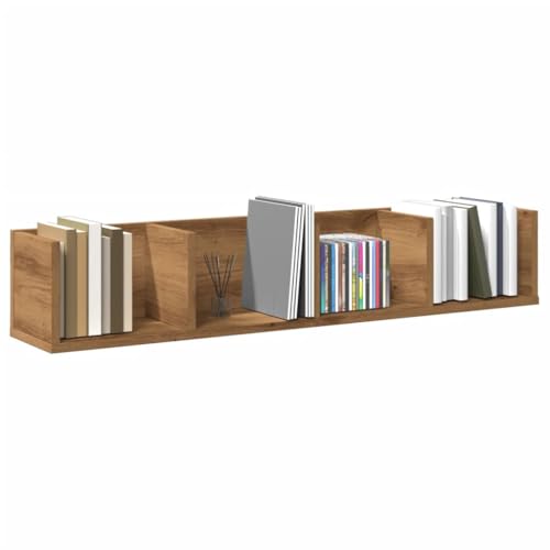 Qnhdfrt Wandregal CD Regal Schweberegal aus Holzwerkstoff Artisan-Eiche 100x18x18 cm mit 4 Fächern 40 kg Tragkraft für CDs DVDs Bücher Deko Wohnzimmer Qnhdfrt Wandregal CD Regal Schweberegal aus Holzwerkstoff Artisan-Eiche 100x18x18 cm mit 4 Fächern 40 kg Tragkraft für CDs DVDs Bücher Deko Wohnzimmer von Qnhdfrt