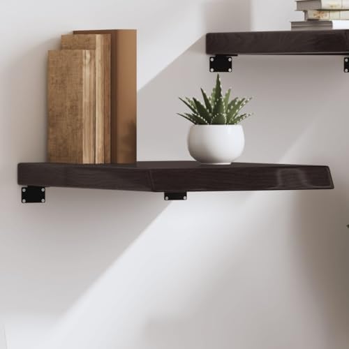 Qnhdfrt Wandregal Massivholz Eiche Dunkelbraun 40x60 cm Wandboard mit Naturkante für Wohnzimmer Küche Bad Qnhdfrt Wandregal Massivholz Eiche Dunkelbraun 40x60 cm Wandboard mit Naturkante für Wohnzimmer Küche Bad von Qnhdfrt