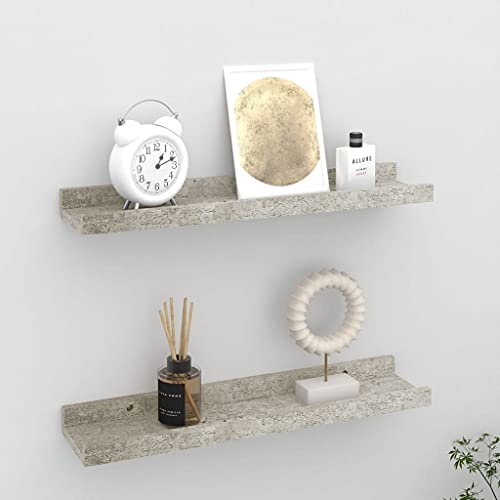 Qnhdfrt Wandregal Schweberegal 2er Set Betongrau 40x9x3 cm aus MDF Robustes Dekoratives Regal für Bücher Pflanzen Deko in Wohnzimmer Küche Bad Qnhdfrt Wandregal Schweberegal 2er Set Betongrau 40x9x3 cm aus MDF Robustes Dekoratives Regal für Bücher Pflanzen Deko in Wohnzimmer Küche Bad von Qnhdfrt