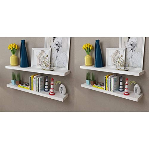 Qnhdfrt Wandregal Set 4 Stück Weiß 100 cm Unsichtbares Montagesystem Schwebendes Regal für Bücher Deko Wohnzimmer Bad Qnhdfrt Wandregal Set 4 Stück Weiß 100 cm Unsichtbares Montagesystem Schwebendes Regal für Bücher Deko Wohnzimmer Bad von Qnhdfrt