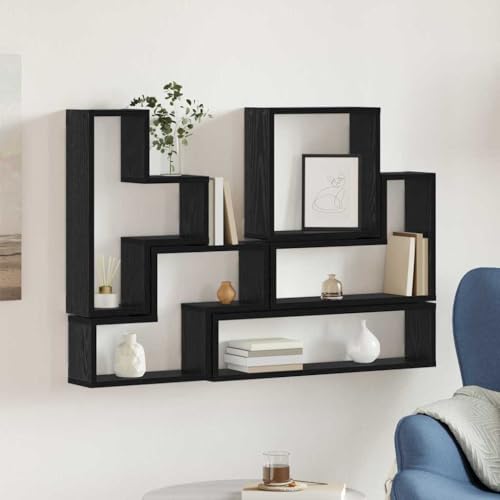 Qnhdfrt Wandregal Würfel Schwarze Eiche 96x12x64 cm Holzwerkstoff Modernes wanddeko Regal mit robuster Oberfläche für Living Room Schlafzimmer Büro Qnhdfrt Wandregal Würfel Schwarze Eiche 96x12x64 cm Holzwerkstoff Modernes wanddeko Regal mit robuster Oberfläche für Living Room Schlafzimmer Büro von Qnhdfrt