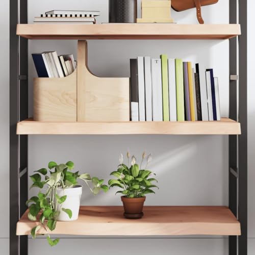 Qnhdfrt Wandregal aus Massivholz Eiche Unbehandelt 80x40 cm mit Naturkante - Handgefertigtes Schweberegal für Wandregal Bücher Deko in Küche Bad Wohnzimmer als Regalbrett Qnhdfrt Wandregal aus Massivholz Eiche Unbehandelt 80x40 cm mit Naturkante - Handgefertigtes Schweberegal für Wandregal Bücher Deko in Küche Bad Wohnzimmer als Regalbrett von Qnhdfrt
