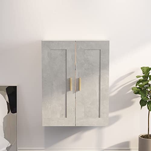 Qnhdfrt Wandschrank Betongrau aus Holzwerkstoff 69,5x32,5x90 cm – Robustes Wandregal mit Modernem Design für Bücher und Dekoration in Wohnzimmer, Büro oder Badezimmer Qnhdfrt Wandschrank Betongrau aus Holzwerkstoff 69,5x32,5x90 cm – Robustes Wandregal mit Modernem Design für Bücher und Dekoration in Wohnzimmer, Büro oder Badezimmer von Qnhdfrt