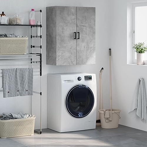 Qnhdfrt Wandschrank Betongrau aus Holzwerkstoff - Moderner Hängeschrank mit viel Stauraum für Wohnzimmer, Schlafzimmer oder Küche Qnhdfrt Wandschrank Betongrau aus Holzwerkstoff - Moderner Hängeschrank mit viel Stauraum für Wohnzimmer, Schlafzimmer oder Küche von Qnhdfrt