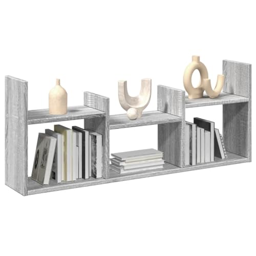 Qnhdfrt Wandschrank Grau Sonoma 100x18x40 cm Holzwerkstoff Hängeschrank für Wohnzimmer Bad Küche Praktischer Stauraum mit Modernem Design von Qnhdfrt