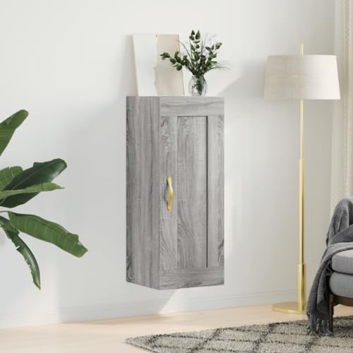 Qnhdfrt Wandschrank Grau Sonoma 34,5x34x90 cm Holzwerkstoff Hängeschrank mit 3 Fächern für Wohnzimmer Küche Flur Qnhdfrt Wandschrank Grau Sonoma 34,5x34x90 cm Holzwerkstoff Hängeschrank mit 3 Fächern für Wohnzimmer Küche Flur von Qnhdfrt