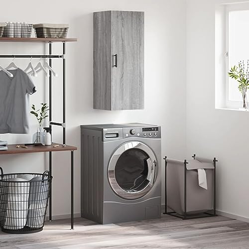 Qnhdfrt Wandschrank Grau Sonoma 34,5x34x90 cm Holzwerkstoff Schwebeschrank mit Tür für Wohnzimmer Schlafzimmer Flur Qnhdfrt Wandschrank Grau Sonoma 34,5x34x90 cm Holzwerkstoff Schwebeschrank mit Tür für Wohnzimmer Schlafzimmer Flur von Qnhdfrt