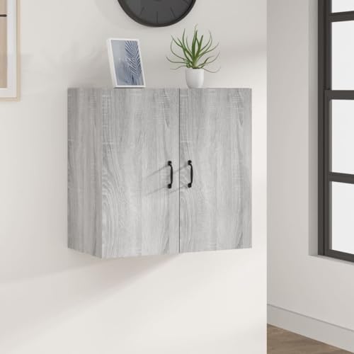 Qnhdfrt Wandschrank Grau Sonoma 60x31x60 cm Holzwerkstoff Hängeschrank mit 2 Türen für Bücher Zeitschriften Aufbewahrung in Wohnzimmer Küche Badezimmer Qnhdfrt Wandschrank Grau Sonoma 60x31x60 cm Holzwerkstoff Hängeschrank mit 2 Türen für Bücher Zeitschriften Aufbewahrung in Wohnzimmer Küche Badezimmer von Qnhdfrt