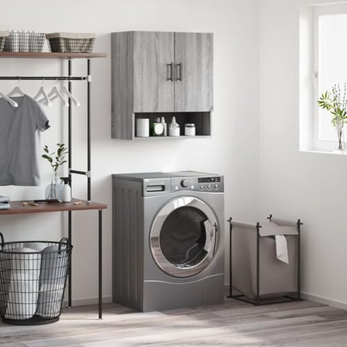 Qnhdfrt Wandschrank Grau Sonoma 60x31x70 cm Holzwerkstoff Hängeschrank mit Stauraum für Küche Bad Flur Balkon Qnhdfrt Wandschrank Grau Sonoma 60x31x70 cm Holzwerkstoff Hängeschrank mit Stauraum für Küche Bad Flur Balkon von Qnhdfrt
