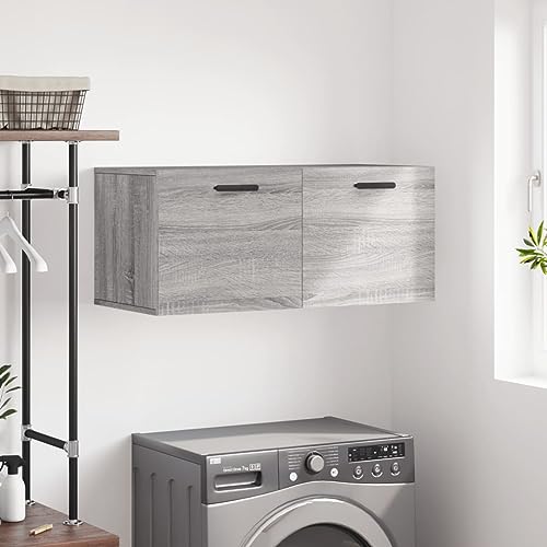 Qnhdfrt Wandschrank Grau Sonoma Holzwerkstoff 80x36,5x35 cm Praktisches Hängemöbel für Aufbewahrung in Küche Badezimmer Garten oder Balkon Qnhdfrt Wandschrank Grau Sonoma Holzwerkstoff 80x36,5x35 cm Praktisches Hängemöbel für Aufbewahrung in Küche Badezimmer Garten oder Balkon von Qnhdfrt